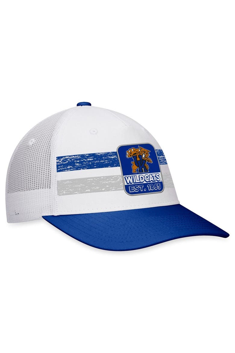 Men's Top of the World White/Royal Kentucky Wildcats Retro Fade Snapback Hat, Alternate, color, White
