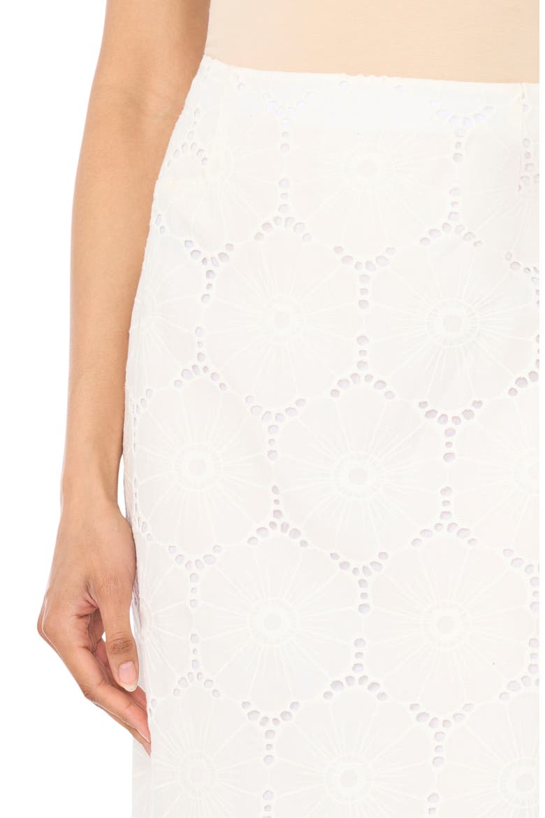 Eyelet Maxi Skirt, Alternate, color, ULTRA WHITE