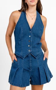 Beivy Stretch Denim Romper