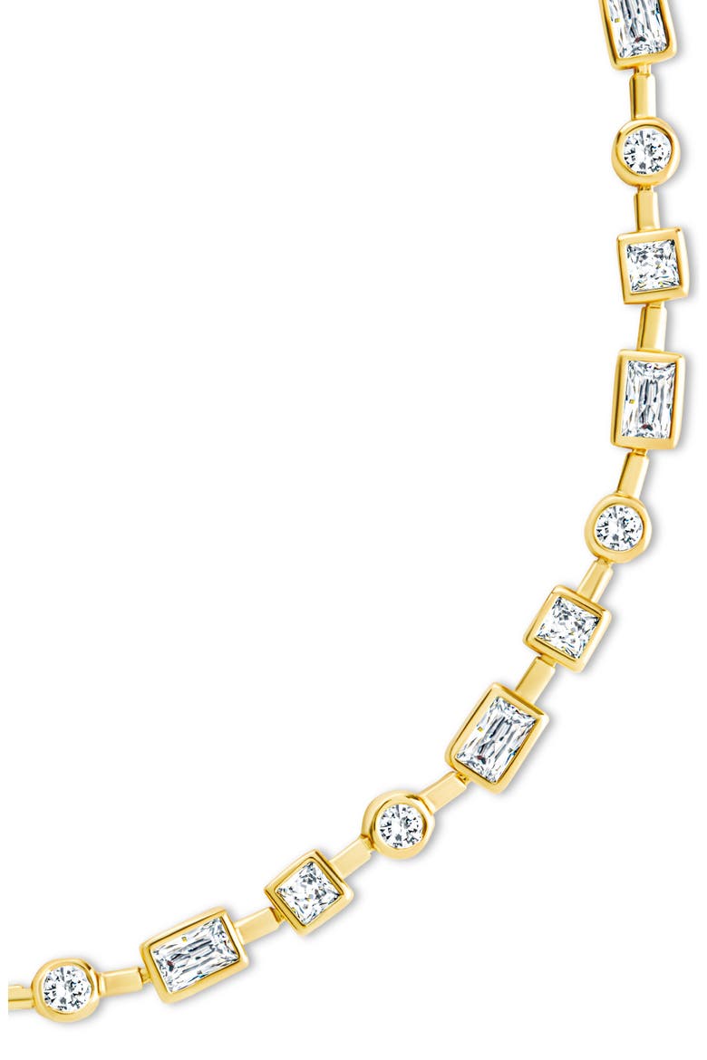 Camden Staggered Cubic Zirconia Tennis Bracelet, Alternate, color, GOLD