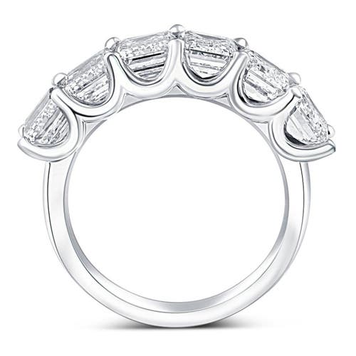 Bliss Diamond 6ct Tw Emerald Cut Diamond Ring U Prong Lab Grown 14k Or Gold In 14k White Gold