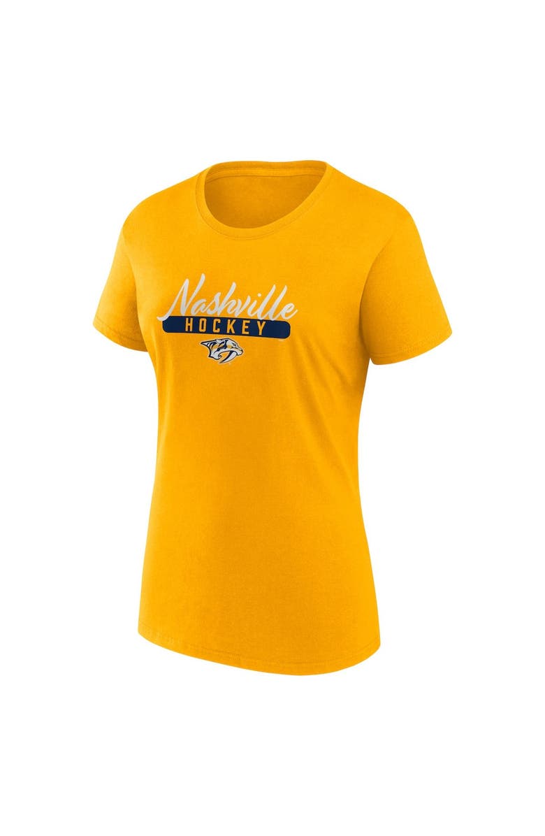 FANATICS Women's Fanatics Branded Gold/Navy Nashville Predators Two-Pack Fan T-shirt Set, Alternate, color, Gold