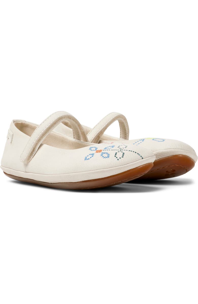 Camper Kids' Twins Mary Jane Flats, Main, color, White Natural