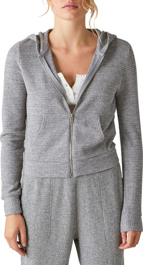 Lucky Brand Cloud Jersey Waffle Knit Jogger Pants In Gray