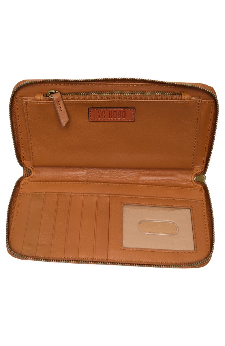 HOBO Large Nila Woven Leather Zip Around Wallet, Alternate, color, 