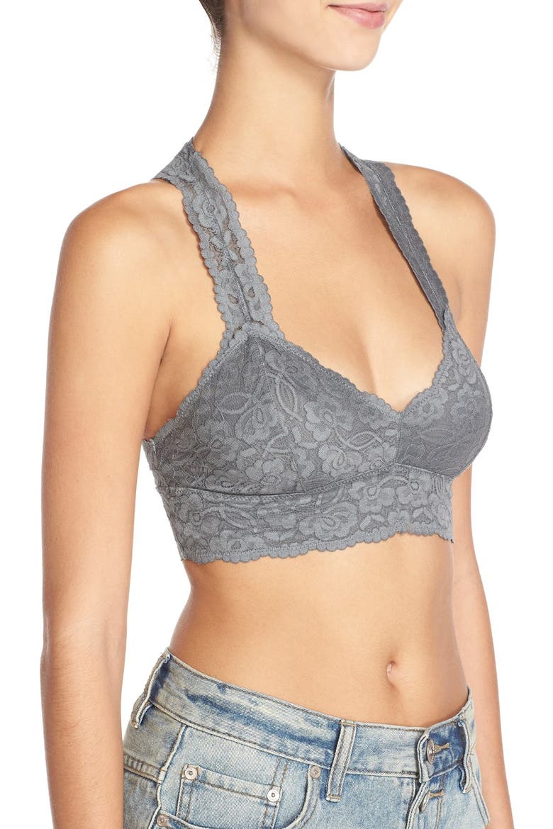 Racerback Galloon Lace Bralette, Alternate, color, GRAPHITE