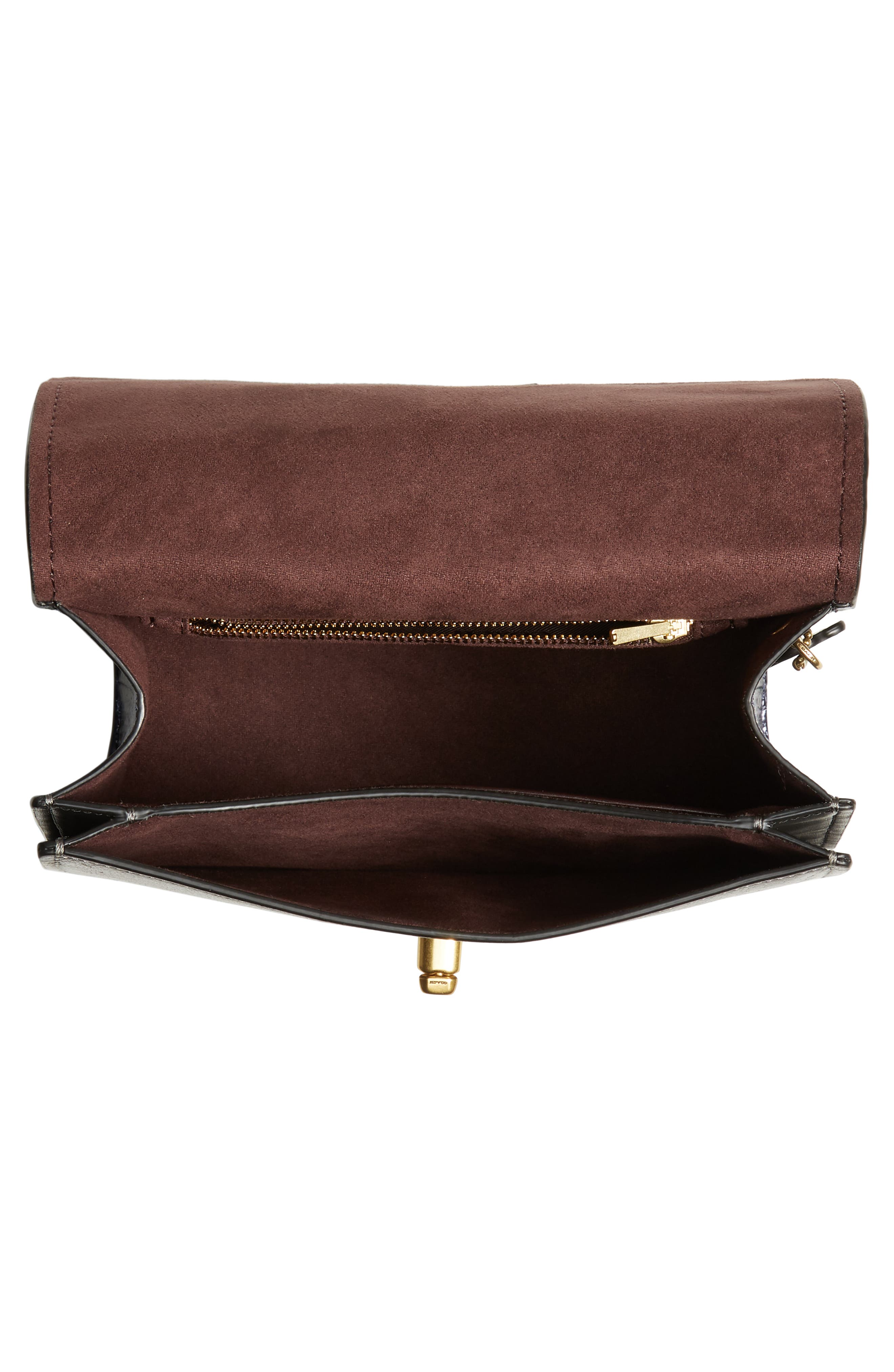 COACH Parker Leather & Genuine Snakeskin Shoulder Bag, Alternate, color, 