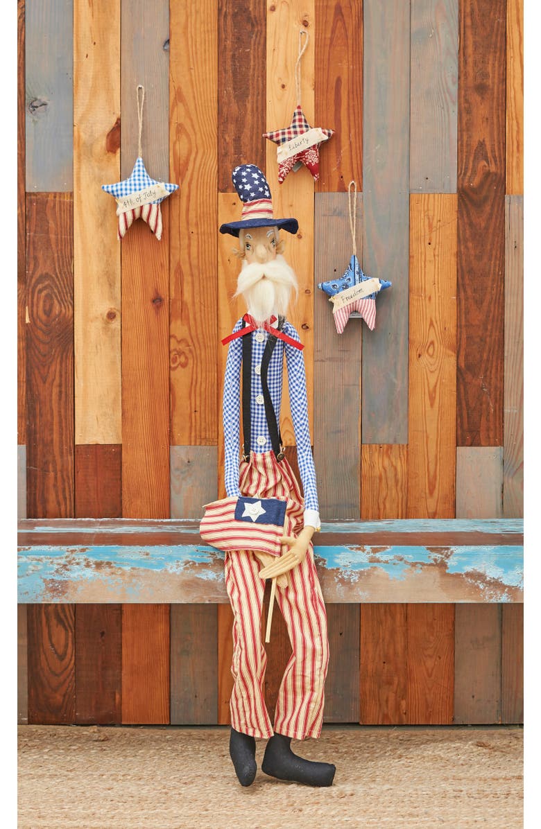 Gallerie II Freedom Sam Joe Spencer July Fourth Gathered Traditions Art Doll Figure, Alternate, color, Red
