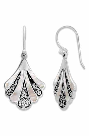 SAMUEL B. Mother-Of-Pearl Fan Drop Earrings