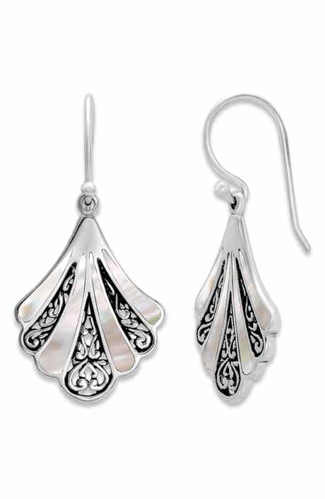 SAMUEL B. Mother-Of-Pearl Fan Drop Earrings