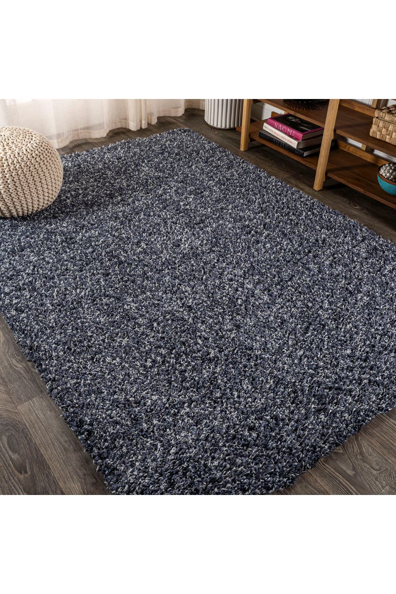 Mercer Shag Plush Area Rug, Alternate, color, Denim Blue