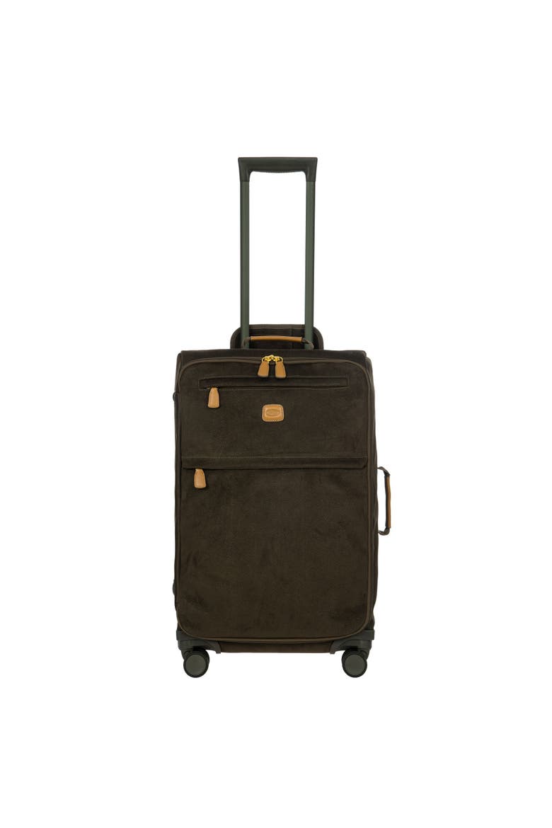 Life Tropea Softside 27" Medium Checked Spinner Luggage, Main, color, Olive