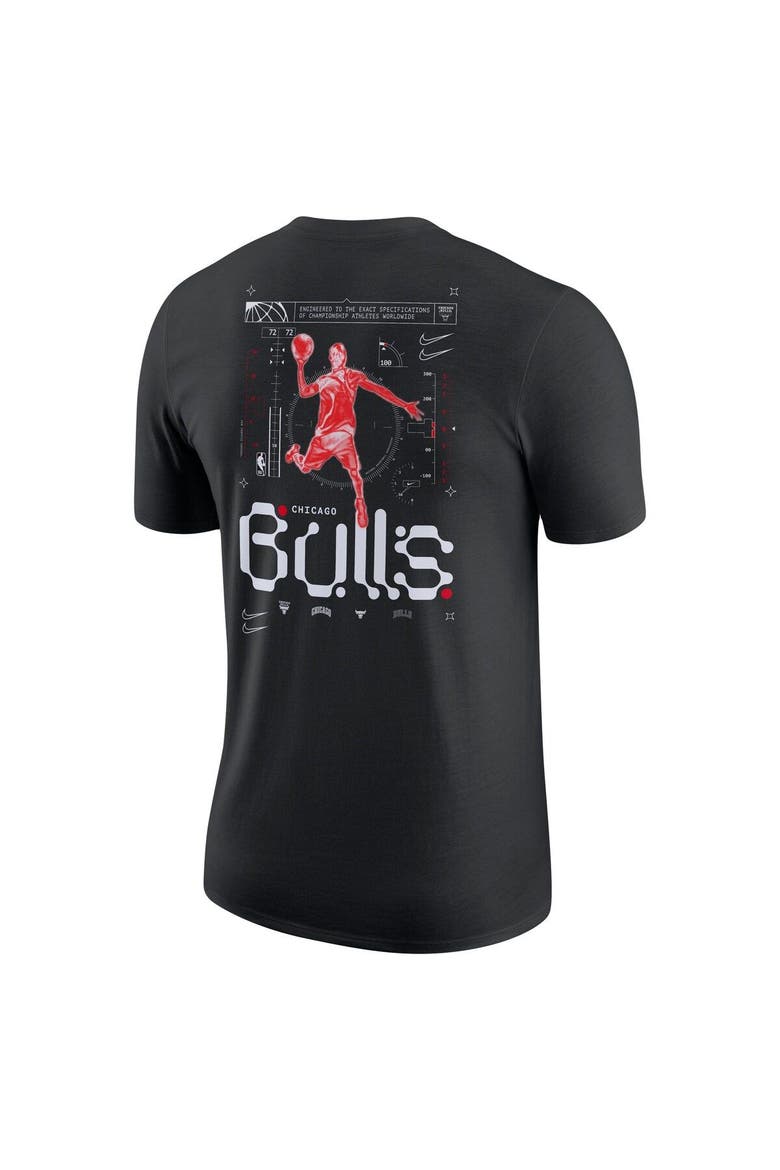 Men's Nike Black Chicago Bulls Courtside Air Traffic Control Max90 T-Shirt, Alternate, color, Black