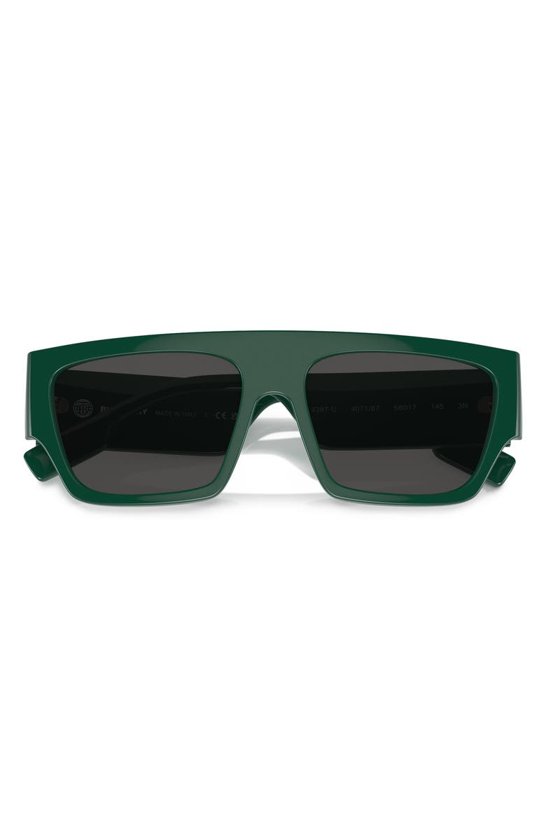 Burberry Micah 58mm Square Sunglasses, Alternate, color, Green