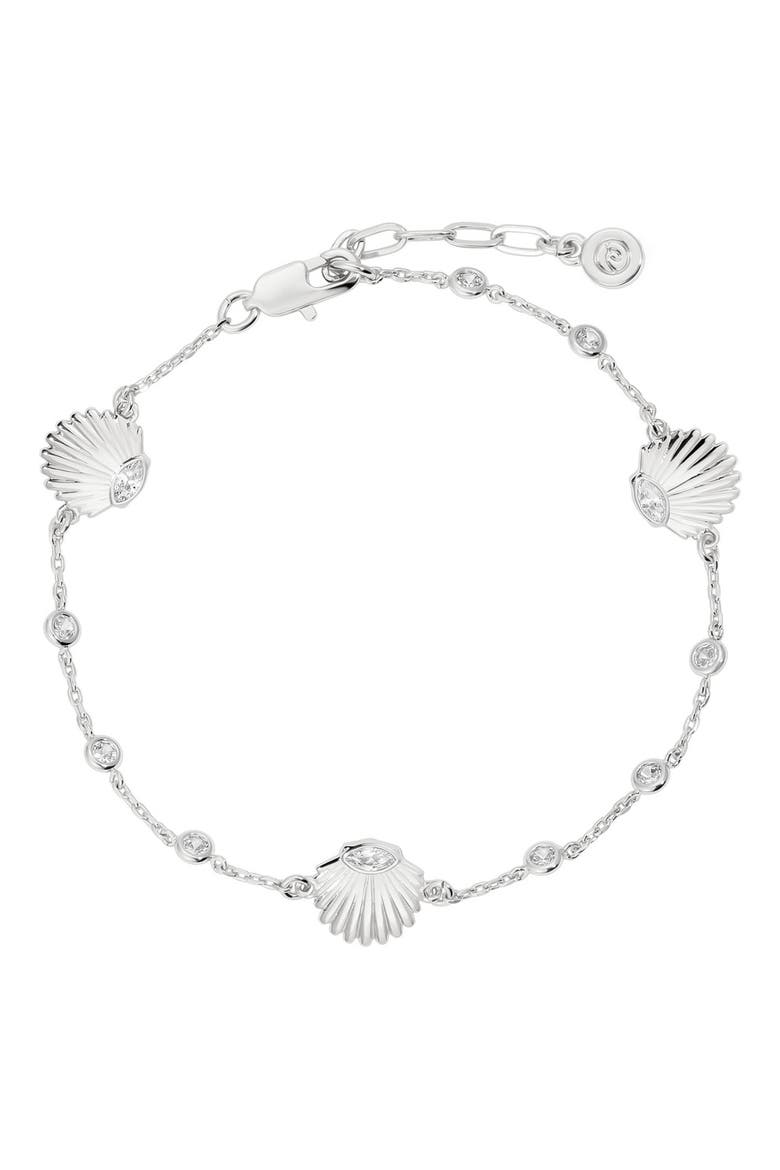 Santorini Shell Anklet, Main, color, SILVER