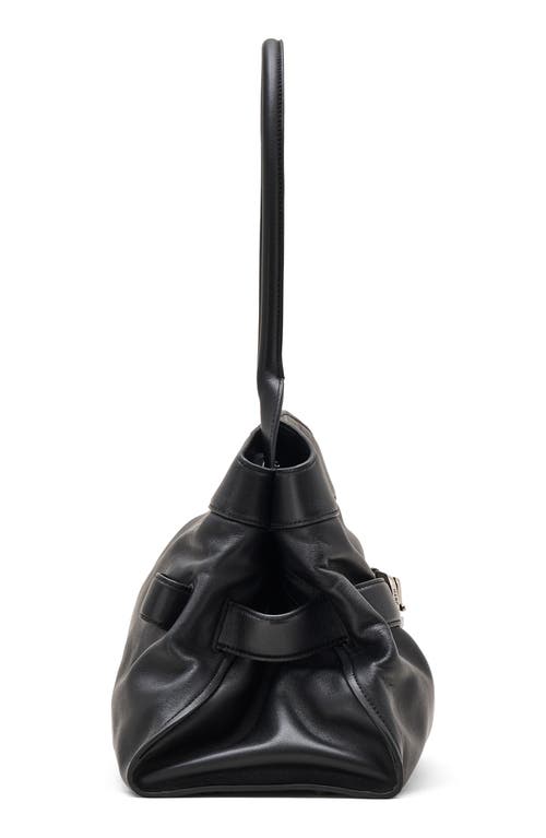 Marc Jacobs The Satchel Leather Shoulder Bag In Black