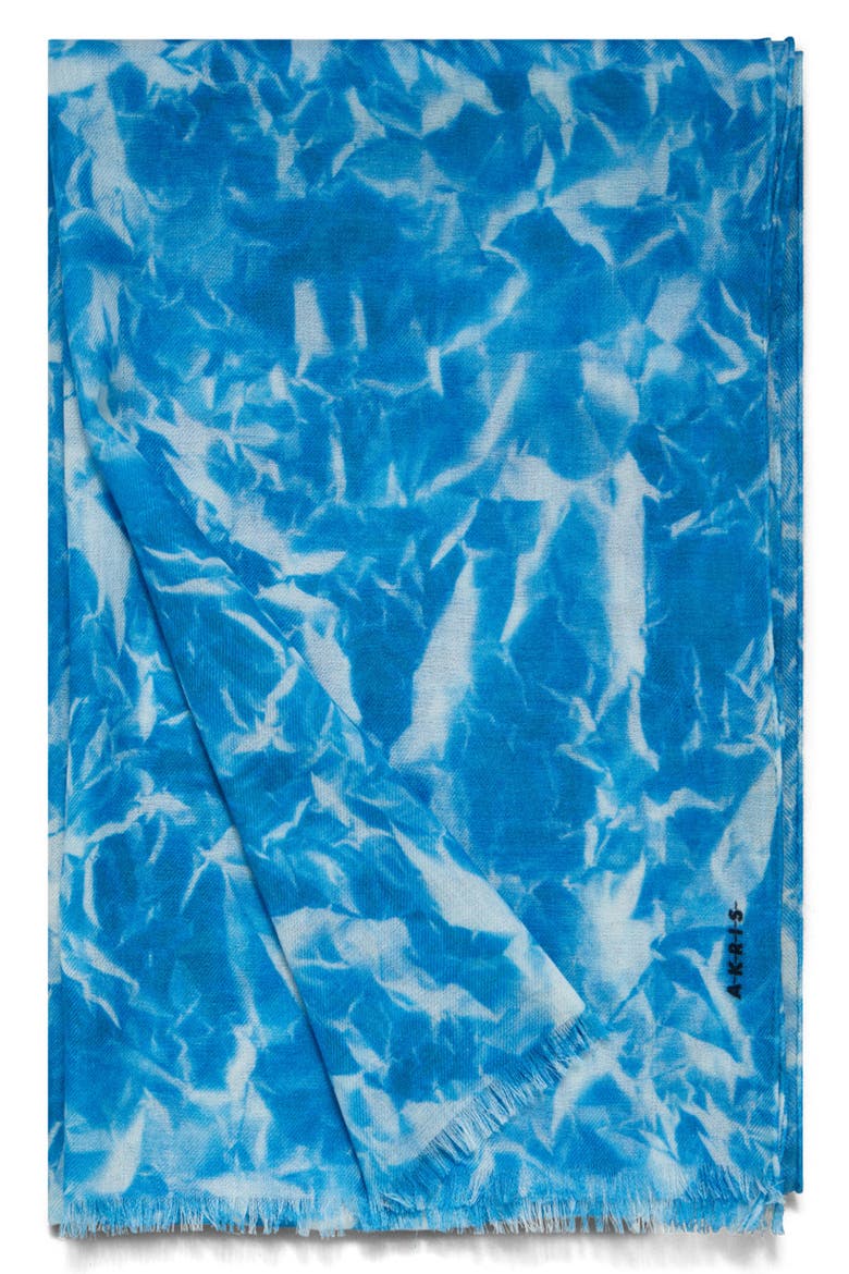 Whitecaps Cashmere Fringe Scarf, Main, color, TWILIGHT