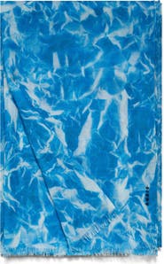 Akris Whitecaps Cashmere Fringe Scarf