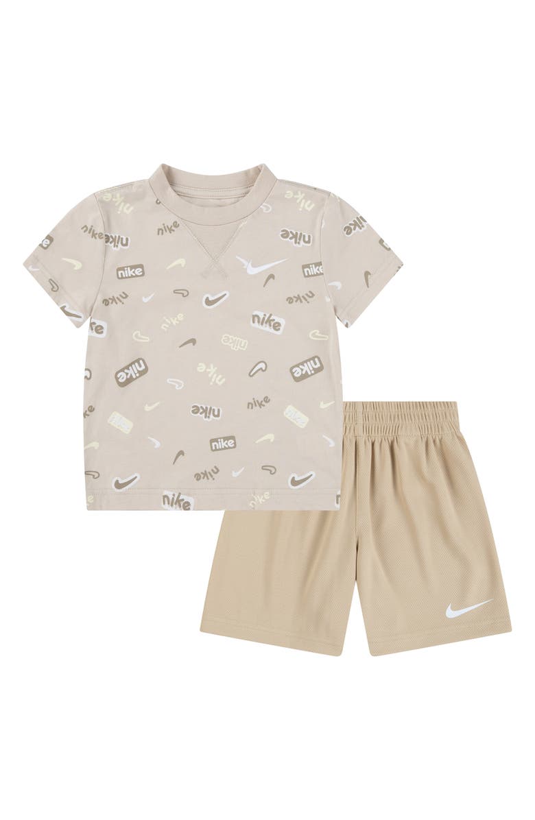 Nike Kids' E1D1 Graphic T-Shirt & Shorts Set, Main, color, Khaki