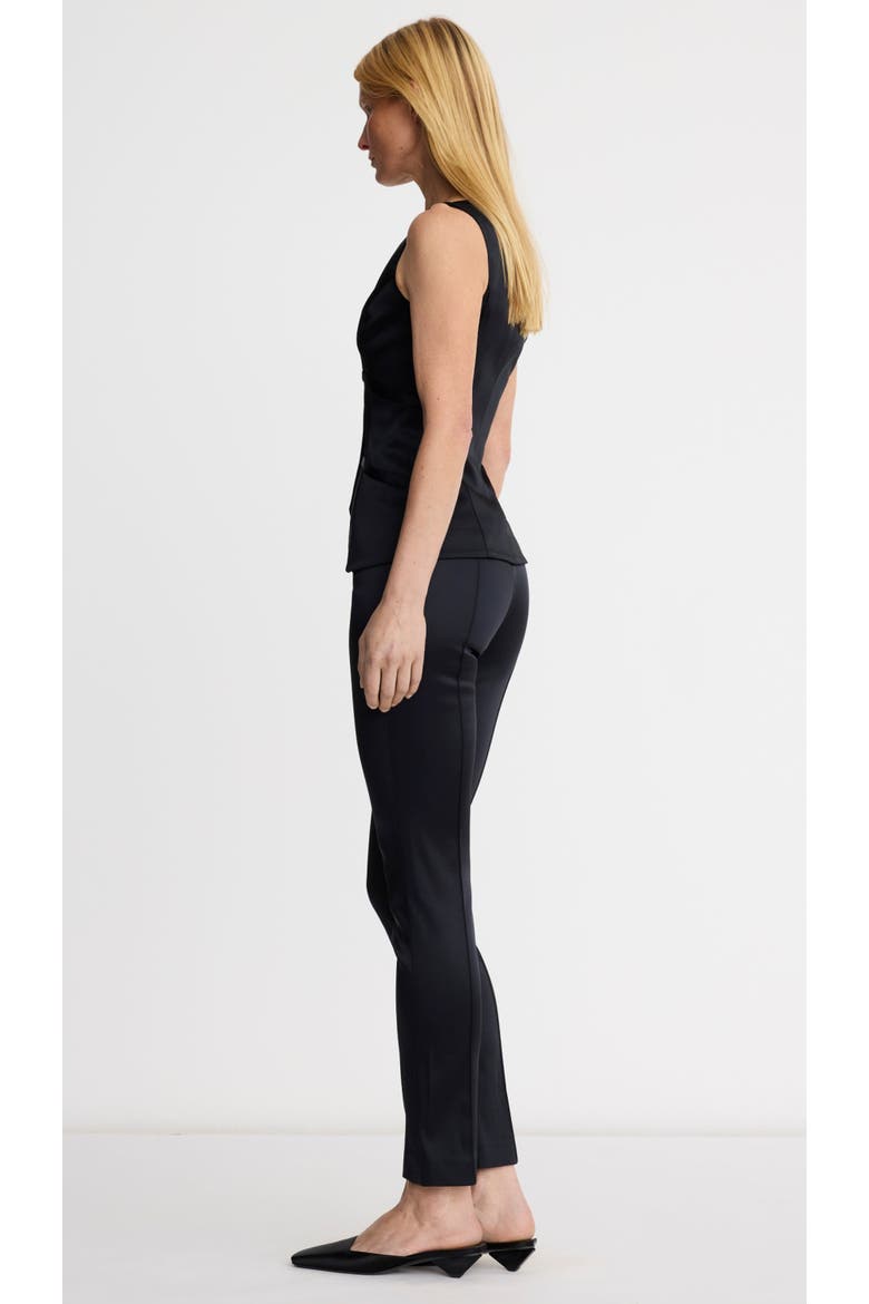 Tuxedo Cig Pant, Alternate, color, Black Satin