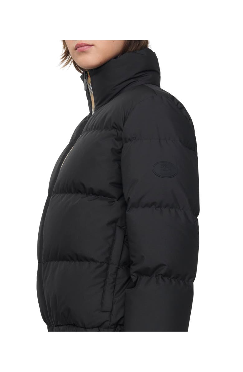 Burberry Checker-tape Ambleside Puffer Jacket, Alternate, color, Black