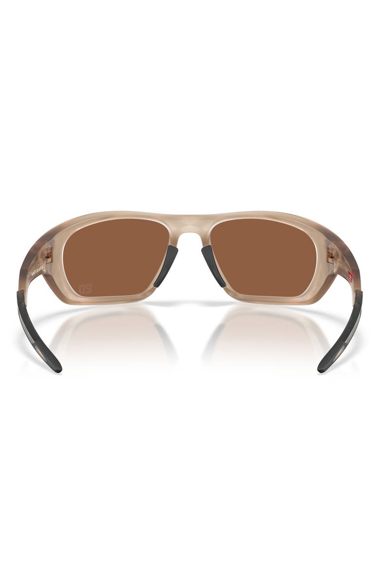 Oakley Lateralis 60mm Rectangle Sunglasses, Alternate, color, Matte Sepia / Prizm Tungsten