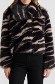 NVLT Faux Fur Crop Jacket
