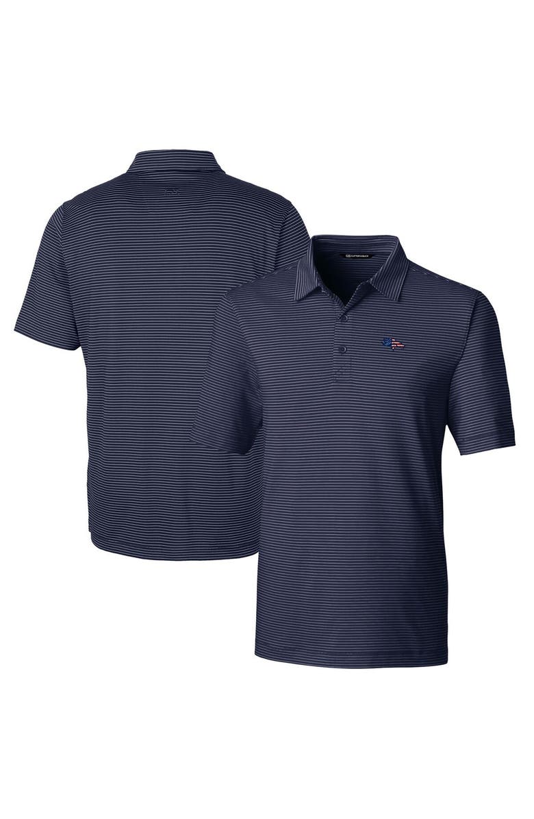 Cutter & Buck Men's Cutter & Buck Navy Denver Broncos Big & Tall Forge Pencil Stripe Stretch Polo, Main, color, 