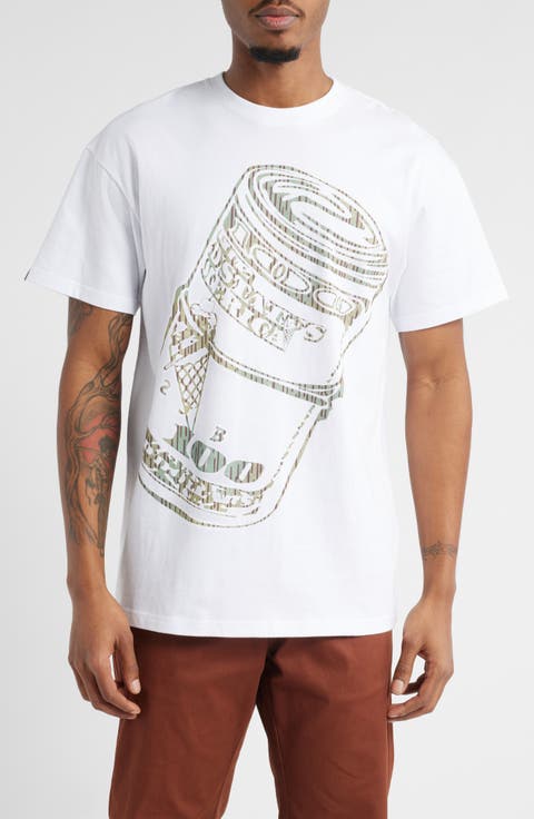 【 JEANS】 icecream back print graphic t-shirt in white Tommy Jeans Icecream Back Print Graphic T-Shirt in Ecru