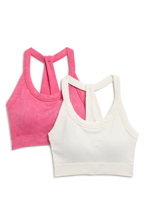 2-Pack Stonewashed Seamless Sports Bras