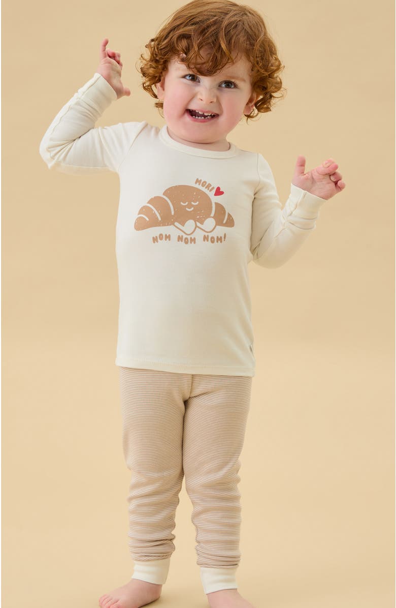 MORI Print Pyjama Set, Alternate, color, Brunch Club Tawny Bown