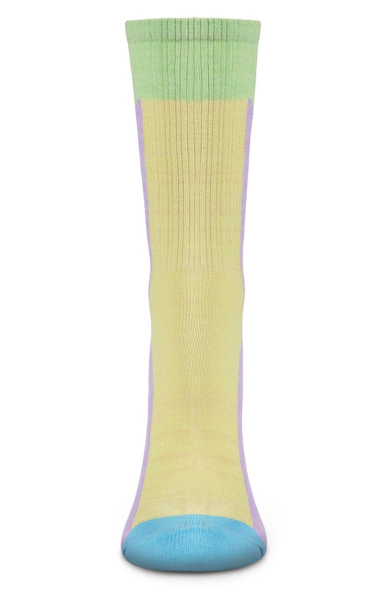 MeMoi Pastel Patch Crew Socks, Alternate, color, 