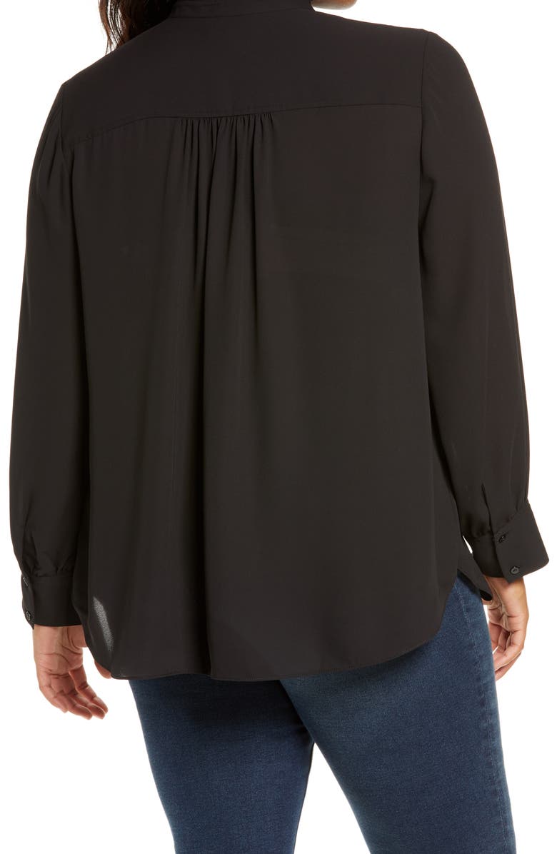 NYDJ Ruffle Neck Blouse, Alternate, color,
