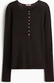 H&M Ribbed Henley Top