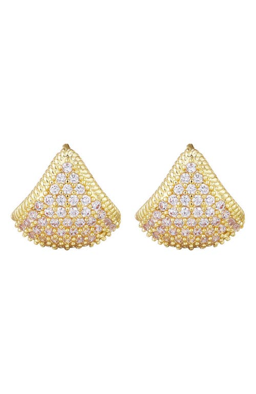 Adornia Cubic Zirconia Purse Hoop Earrings In Gold