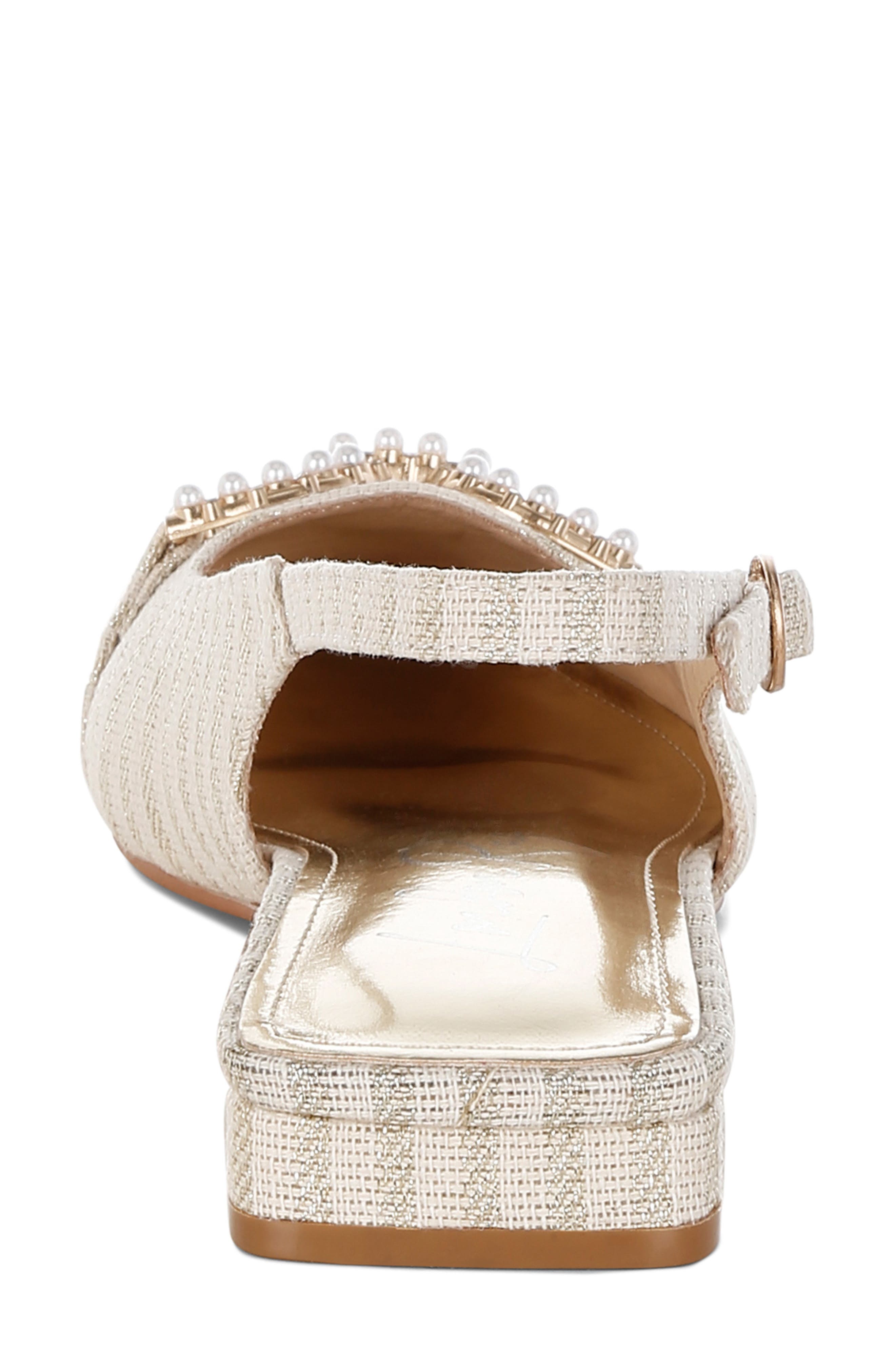 Crina Slingback Flat, Alternate, color, GOLD