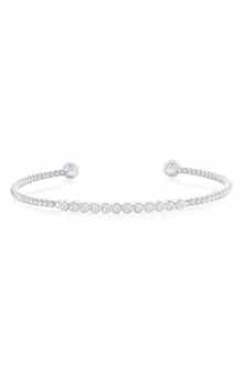 SIMONA Bezel Set Cubic Zirconia Beaded Bracelet