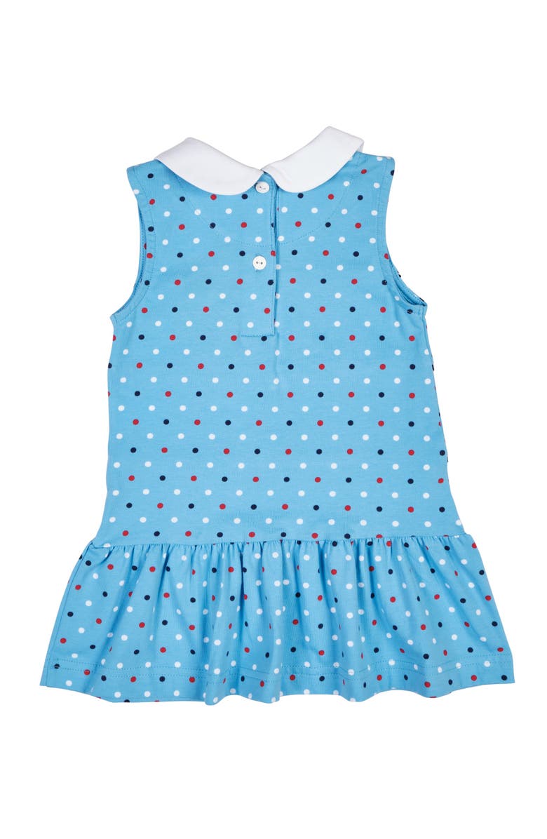 Florence Eiseman Printed Knit Dress With Flowers, Alternate, color, Blue/Multi