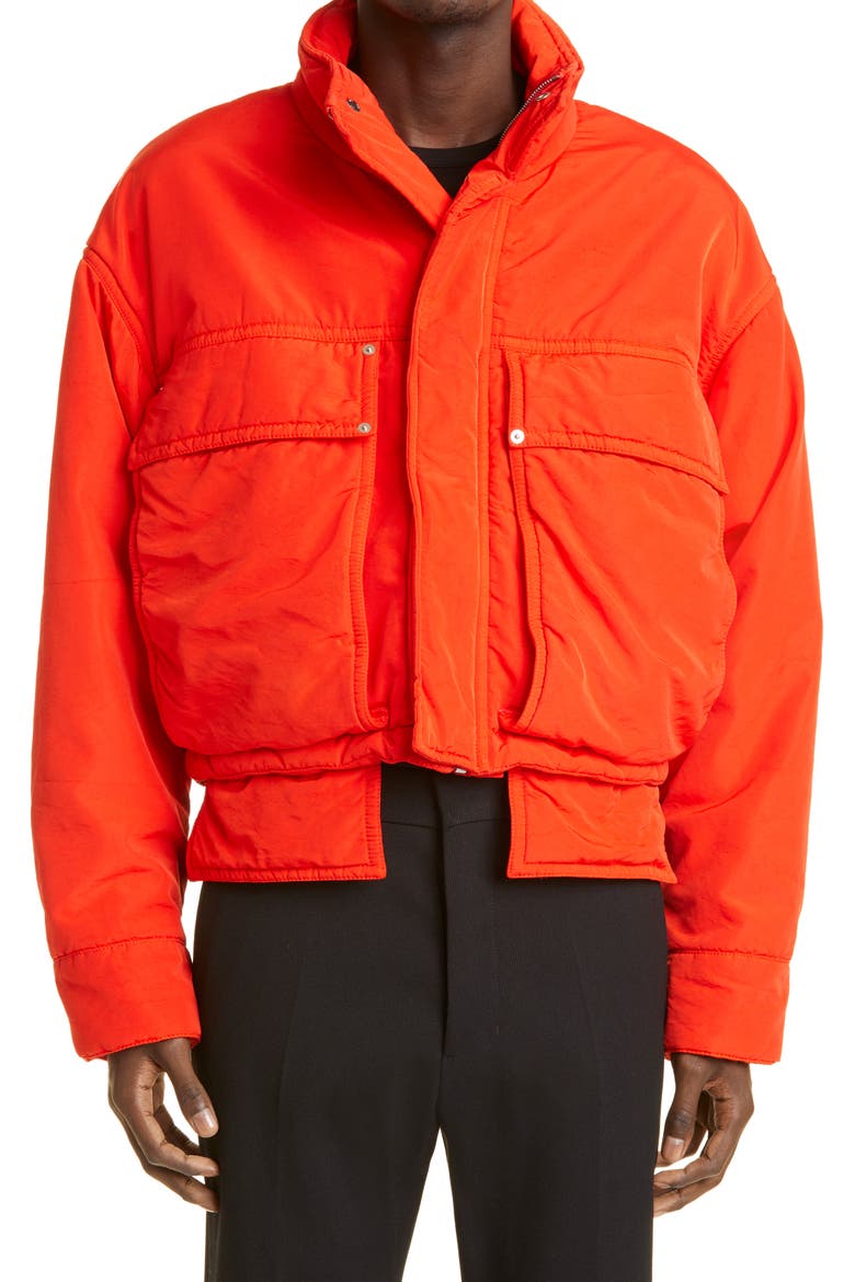 Garment Dyed Technical Aviator Jacket, Main, color, RED
