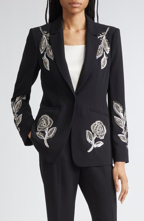 Karlie Metallic Paisley Detail Blazer
