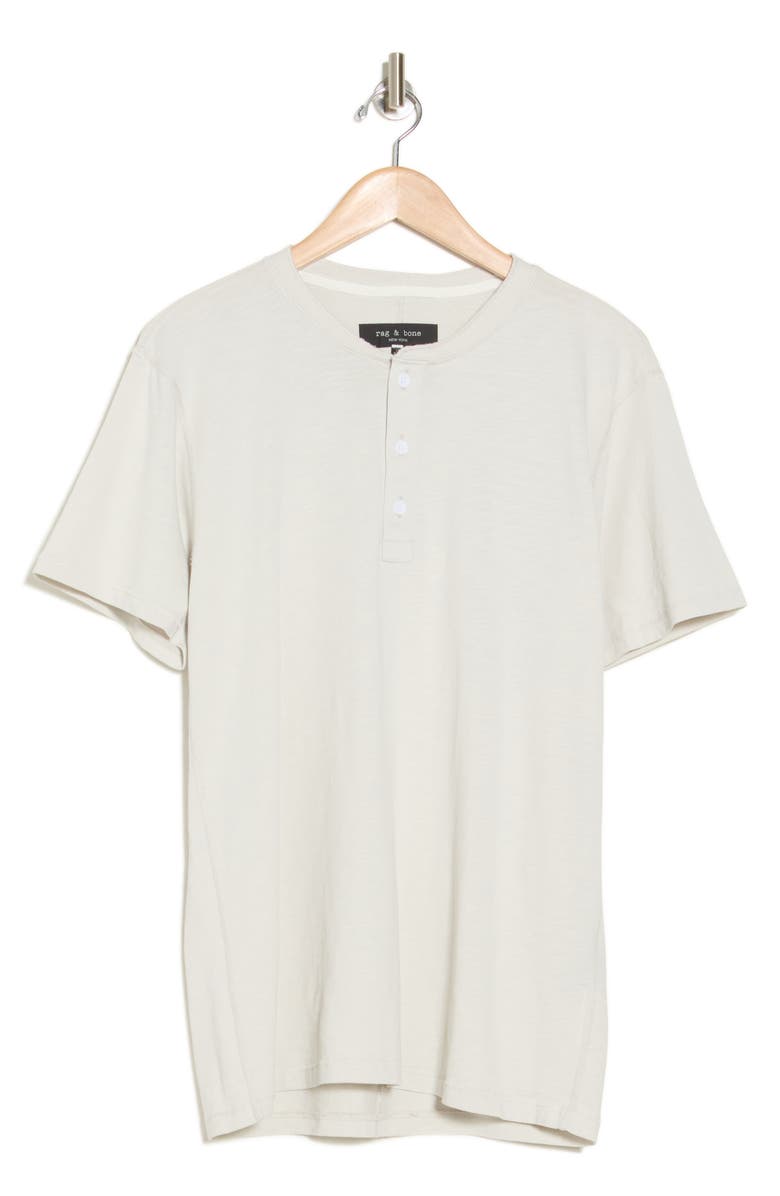 rag & bone Classic Cotton Slub Jersey Henley, Alternate, color, Lunarock