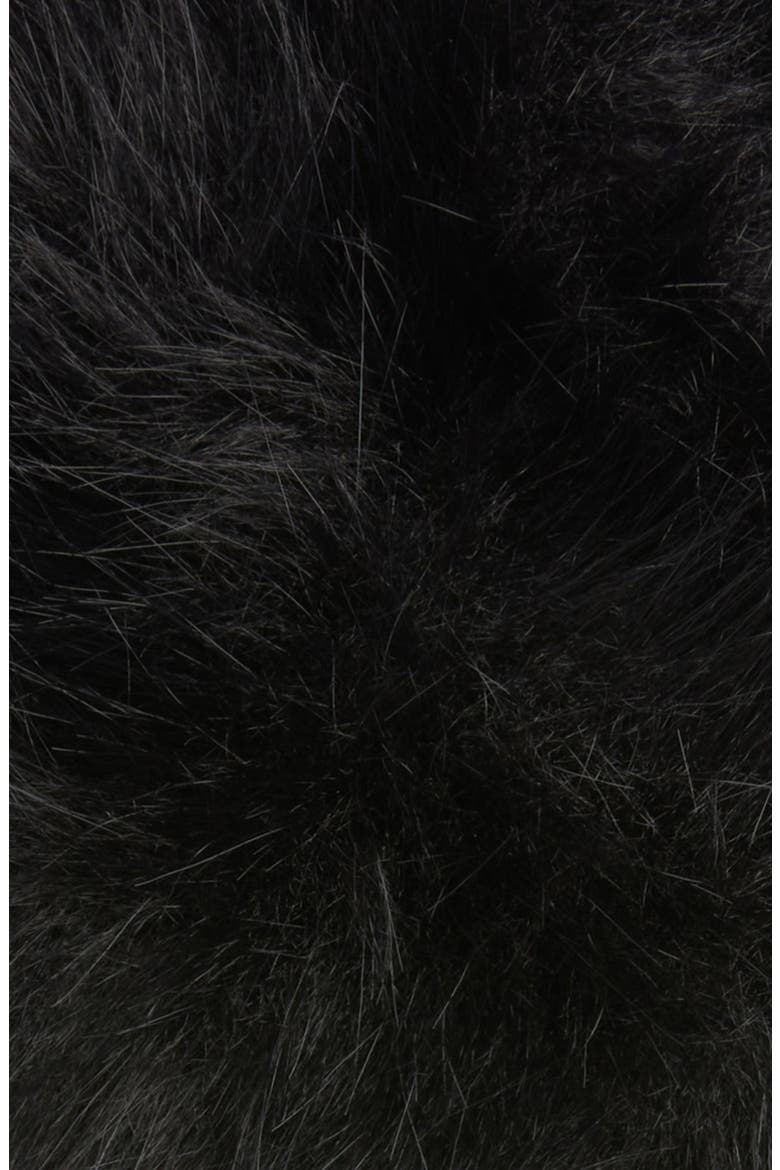 Faux Fur Cuffs, Alternate, color, BLACK
