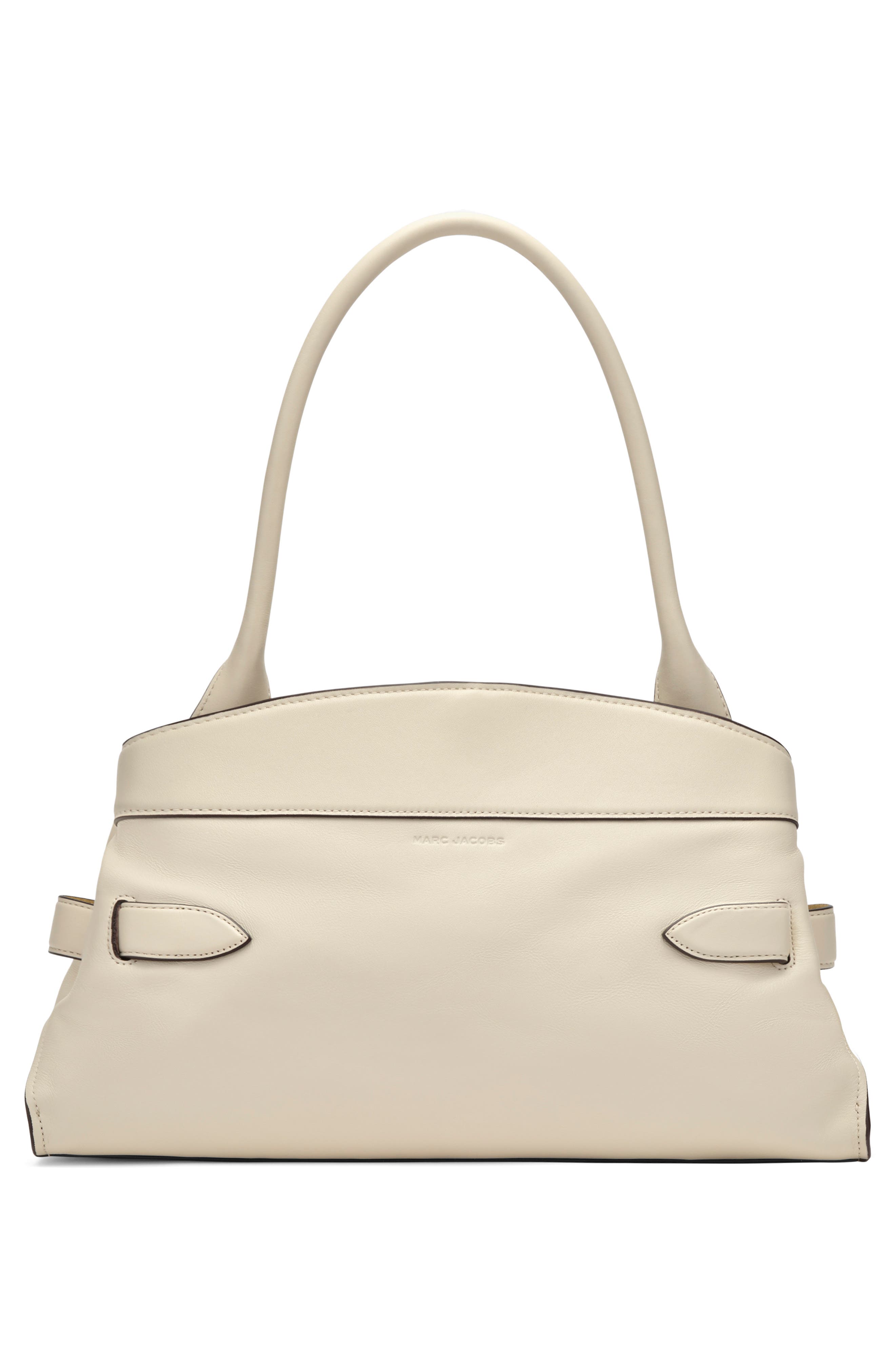 Dakota Leather Shoulder Satchel, Alternate, color, CLOUD WHITE