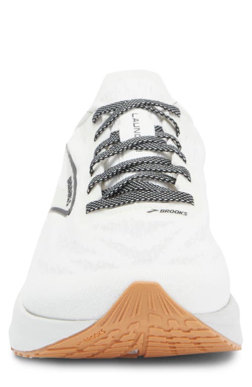 Brooks Launch 11 Running Shoe In White/grey/black