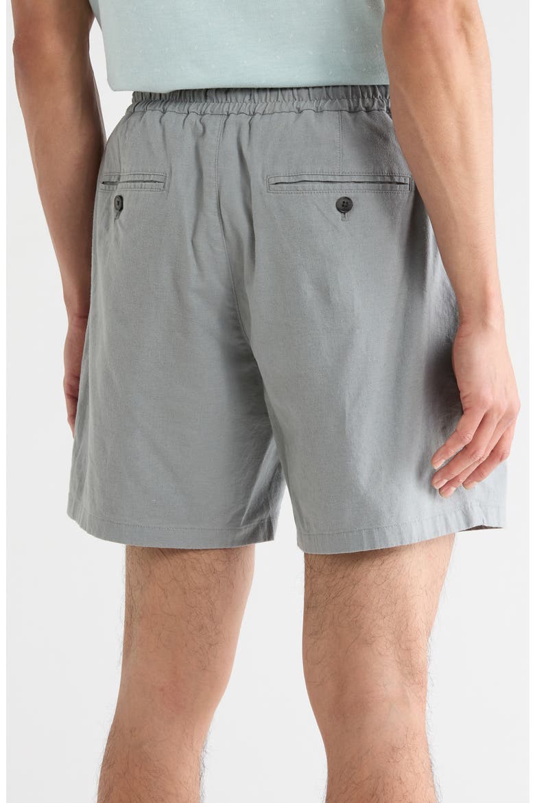 7-Inch Linen Blend Shorts, Alternate, color, GREY MONUMENT