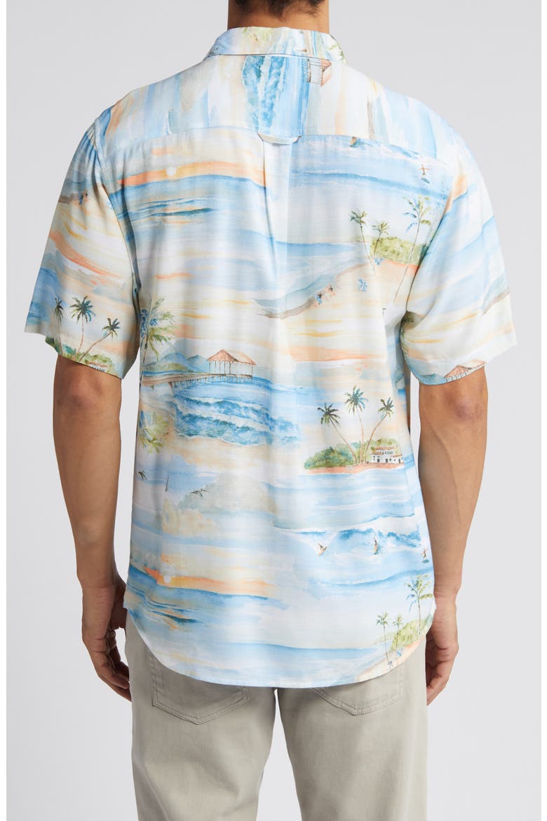 Veracruz Cay Isle Vista Short Sleeve Button-Up Shirt, Alternate, color, BON VOYAGE