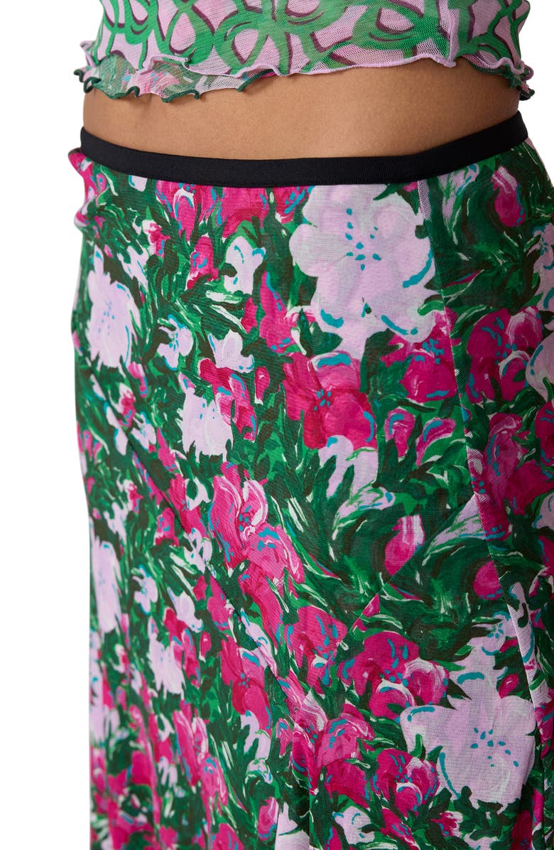 Diane von Furstenberg Hedi Print Asymmetric Maxi Skirt, Alternate, color, Provence Gossip Pink