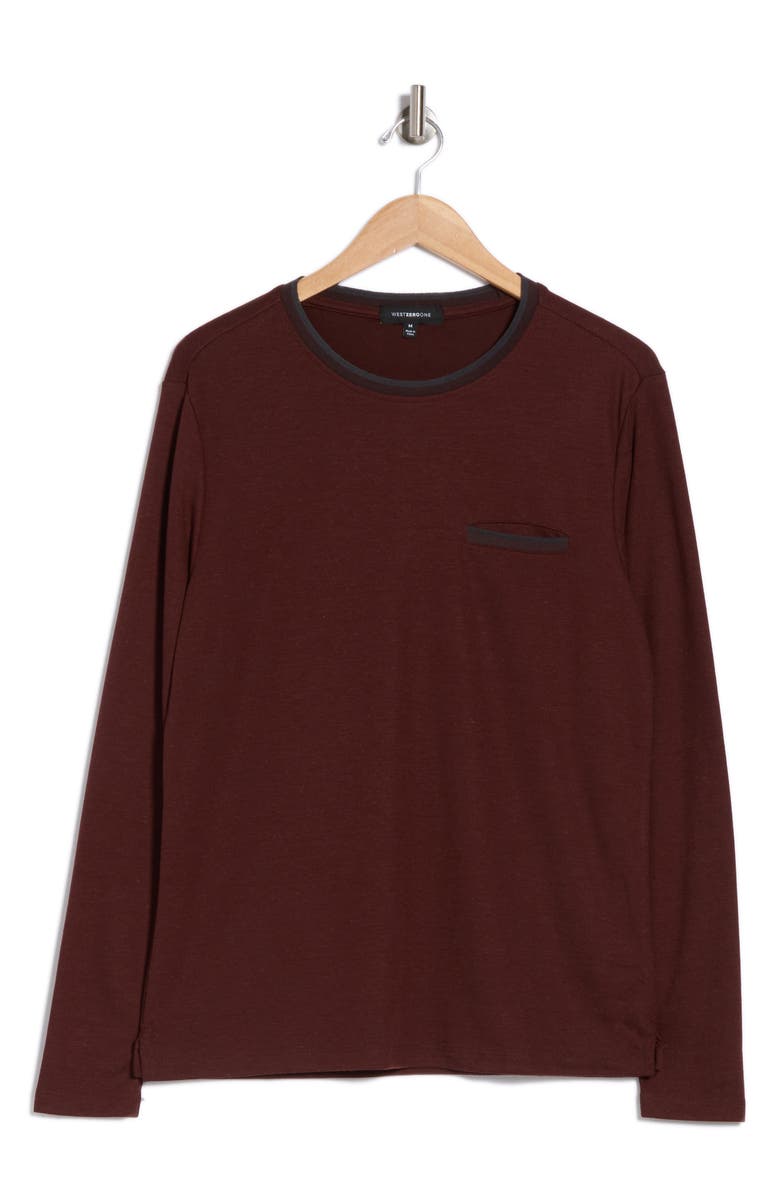 WESTZEROONE Rhein Long Sleeve T-Shirt, Alternate, color, Bordeaux