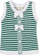 Hope & Henry Kids' Organic Button Front Sweater Tank with Bows