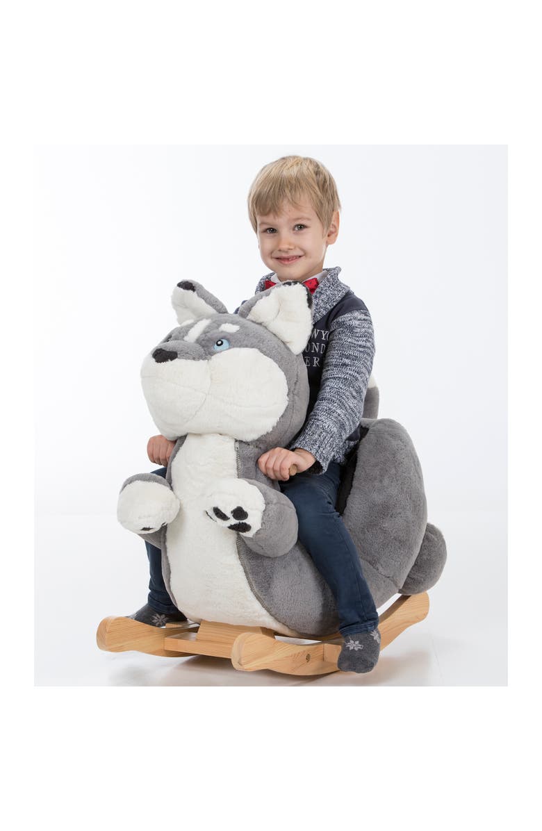 Gerardo´s Toys Gerardo'S Toys Little Rockers Wolf Wooden Plush Rideages 24Mo+, Alternate, color, Multicolored